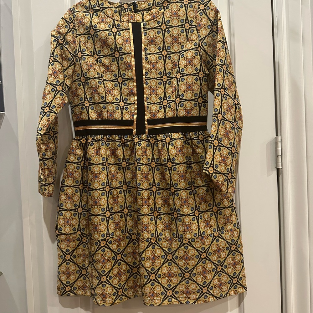 Stylish Geometric Patterned Kids Dress